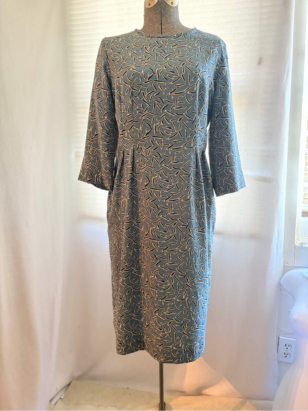 MaxMara Weekend blue abstract print dress